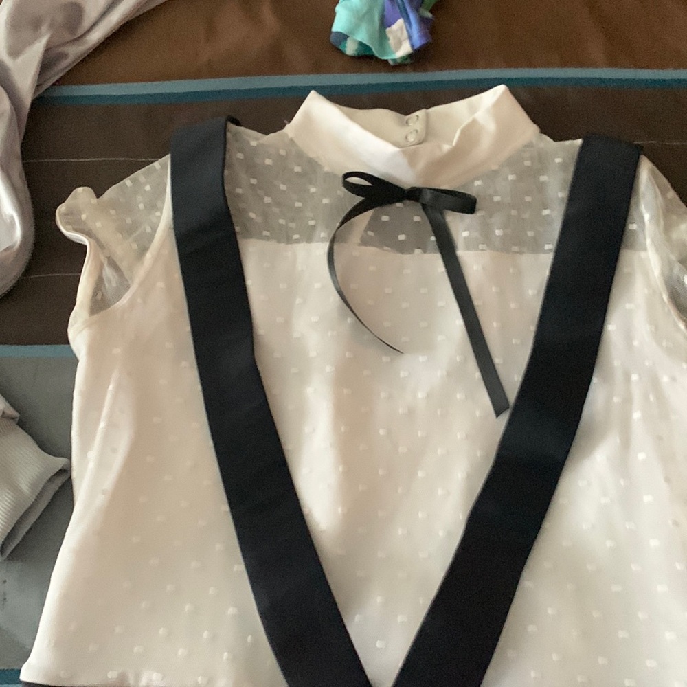 Dance costume dress with silver jacket